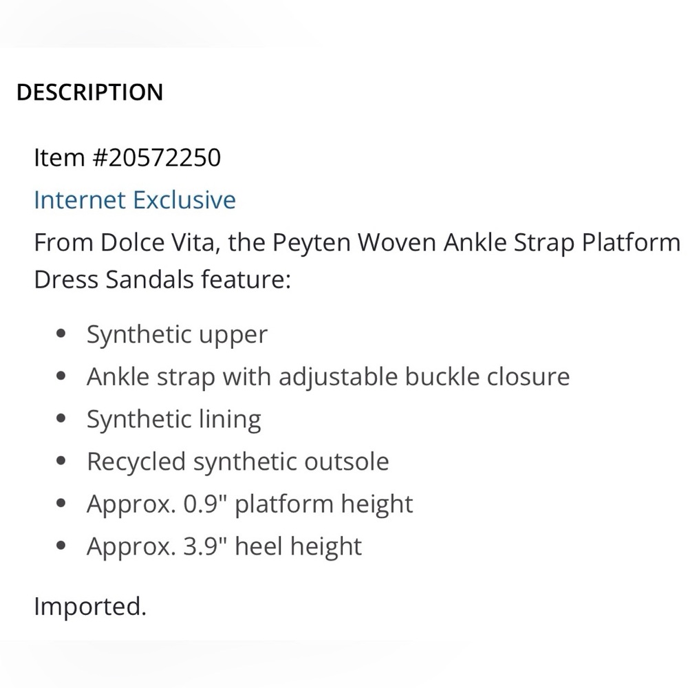 Dolce Vita Peyten Woven Stella Platform Sandal Cafe Size-10 NIB - Picture 10 of 10